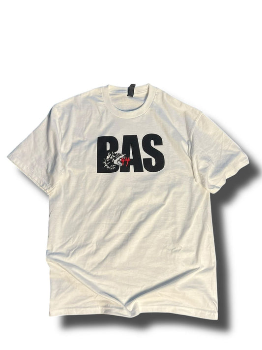 Bas44 Hund T-Shirt weiss
